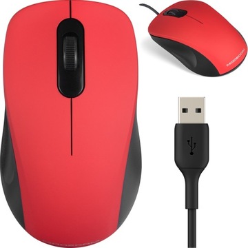 BEZKLIKOWA CICHA MYSZKA USB PRZEWODOWA NA DŁUGIM KABLU MODECOM M10S SILENT
