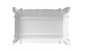 Tacki papierowe 14x25 białe 100 szt grill tacka