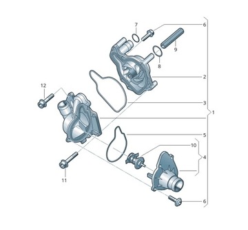 ORIG. ČERPADLO VODY AUDI A8 D4 Q7 4.2 TDI VW TOUAREG