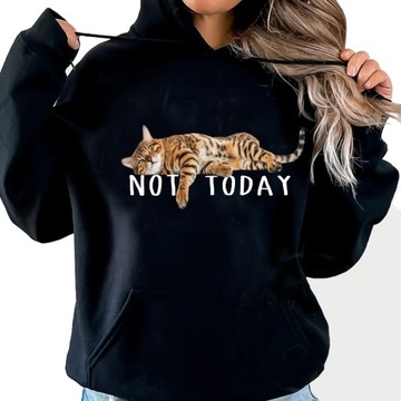 DAMSKA BLUZA Z KOTEM NOT TODAY KOT KOTEK M