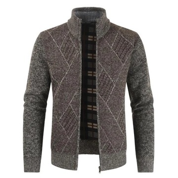 New Fashion Zipper Cardigan Mens Sweater Warm Coat