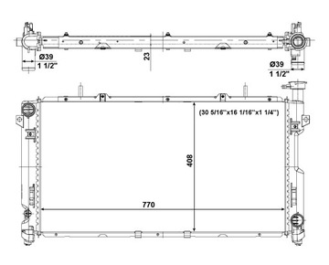 CHLADIČ DODGE GRAND CARAVAN 3.3- 3.8 01- CHRYSLER TOWN & COUNTRY 3.2- 3