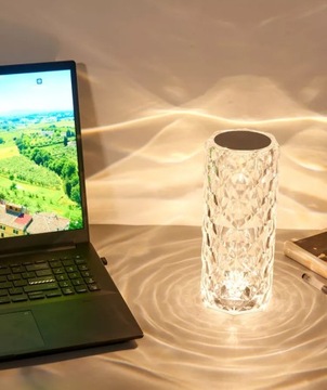 КРИСТАЛЛ СВЕТОДИОДНАЯ RGB ЛАМПА СИЯЮЩАЯ РОЗА ПУЛЬТ ДИСТАНЦИОННОГО УПРАВЛЕНИЯ USB-C СЕНСОРНЫЙ, 16 ЦВЕТОВ