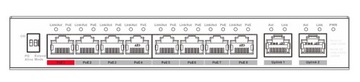 POE-КОММУТАТОР DAHUA PFS3010-8ET-96-V2 8xPoE + 2Uplink
