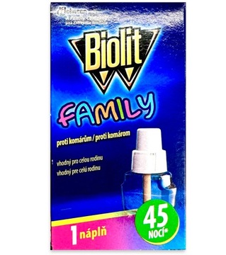 Biolit FAMILY Płyn Owadobójczy Do Elektrofumigatora Zapas 27 ml