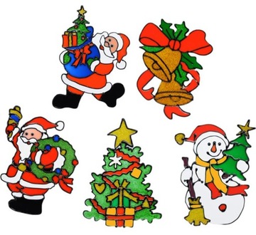 РОЖДЕСТВЕНСКАЯ НАКЛЕЙКА НА ОКНО УКРАШЕНИЕ ОКНА 1 ШТ. БОЛЬШОЙ