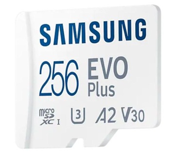 Карта памяти Samsung microSDXC EVO Plus 2021 256 ГБ A2 V30 U3 UHS-I (130 МБ)
