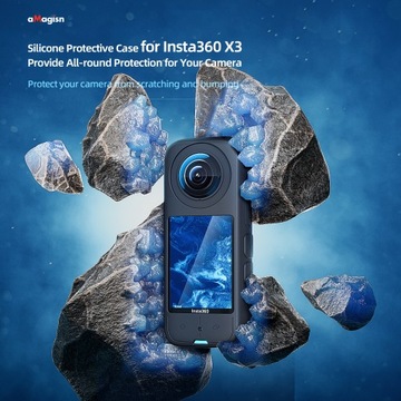 СИЛИКОНОВЫЙ ЧЕХОЛ И КРЫШКИ ДЛЯ ЛИНЗ ДЛЯ INSTA360 X3
