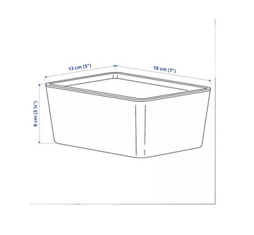 Ящик-контейнер ИКЕА КУГГИС 13х18х8 БК