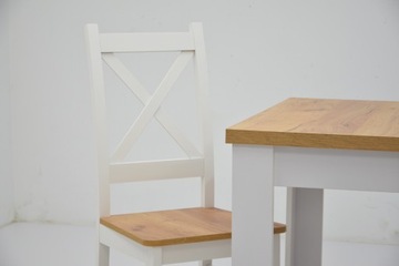 4x стул и стол Тевтонский 80х120/160 ДУБ КРАФТ