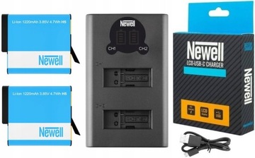 ŁADOWARKA LCD + 2x AKUMULATOR do GoPro HERO 5 6 7