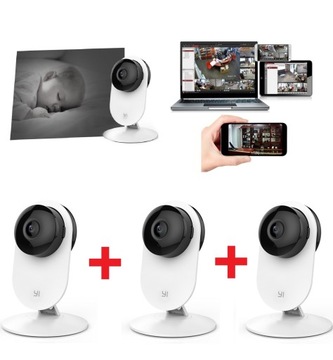 3x KAMERA WiFi IP ELEKTRONICZNA NIANIA MONITORING