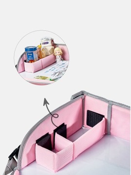 Wielofunkcyjny stolik podróżny dla dzieci do samochodu organizer,Granatowy