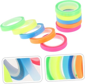 10 Rolek Wodoodporna Naklejka Indeksu Taśma Klejąca Znaczniki Stron Fluores