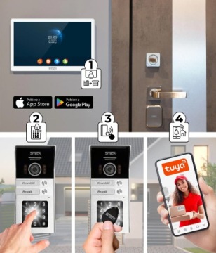 Цифровой 2-проводной видеодомофон 5TECH Новейшая серия TWIN SERIES 2x VIRGO 10 дюймов IPS