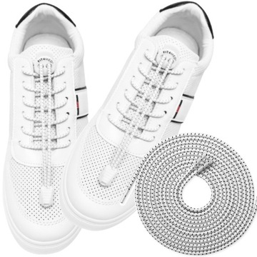 SZNUROWADŁA SAMOZACISKOWE BEZ WIĄZANIA ODBLASK