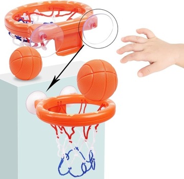 Мини-баскетбольная корзина для спальни ванной комнаты с присосками для дверной стены