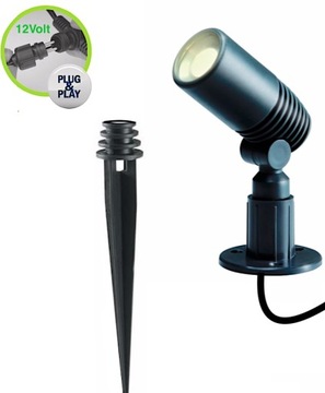 Reflektor ogrodowy led 2 wat, lampy ogrodowe, 12 V