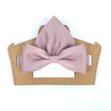 ПУДРОВО-РОЗОВЫЙ БАНТ С КАРМАННЫМ ВЫРЕЗОМ ТРУБКИ