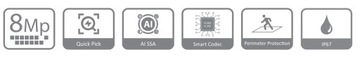 Камера DAHUA IPC-HFW3841E-AS-0360B-S2 Высокое качество изображения 8 Мп 4K WizSense