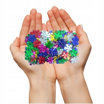 Konfetti Dekoracyjne Kwiaty Cekiny Ozdobne OKAZJA