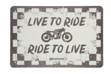 OXFORD LIVE TO RIDE TABLICZKA WARSZTATOWA GADŻET 20x30cm OX388