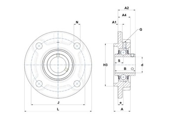 Самоустанавливающийся подшипник в корпусе UCFC 210