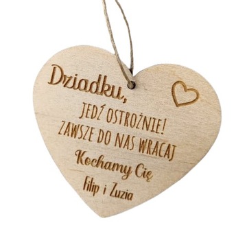 Zawieszka do auta samochodu Dzień Babci Dziadka