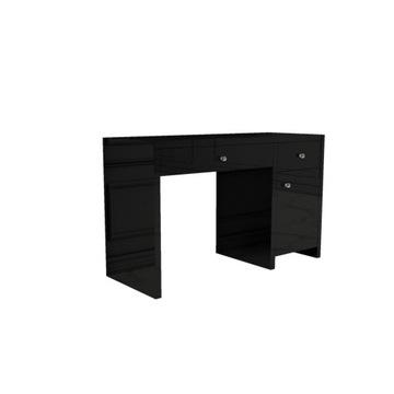 Czarne szklane biurko Glamour - 130cm