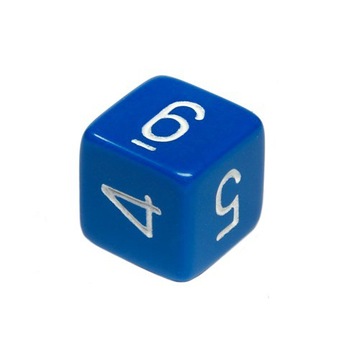 Kość RPG K6 kostka do gry niebieska