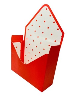 Коробка для цветов FLOWERBOX, красный КОНВЕРТ, 35 см