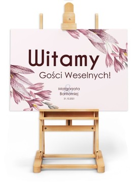 PLAKAT WESELNY ŚLUBNY 50x70cm personalizowany