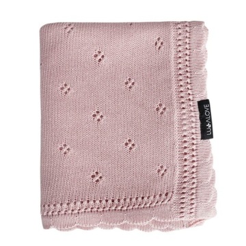 LULLALOVE Ажурное одеяло Daisy Пудровый Розовый