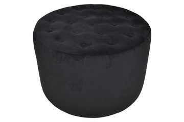 Pufa pufy OKRĄGŁA DUŻA ŚREDNICA 60 cm pikowana KARO plusz pluszowa
