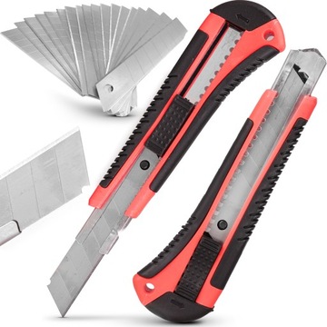 NÓŻ NOŻYK DO TAPET +10x OSTRZE ŁAMANE 18 MM