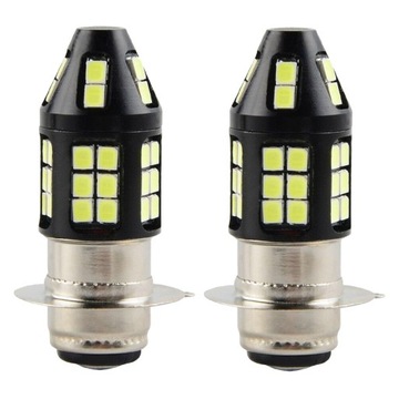 2x światła LED H6M 6000 K 100 W Reflektor Projektor Motocykl Hi/Lo żarówka