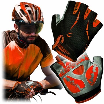 Rękawiczki rowerowe bez palców ŻELOWE rękawice na rower męskie damskie r XL