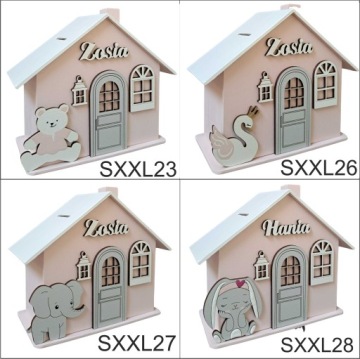 Копилка XXL с именем, подарок на ПЕРВЫЙ ГОД, КРЕЩЕНИЕ, ДЕНЬ РОЖДЕНИЯ