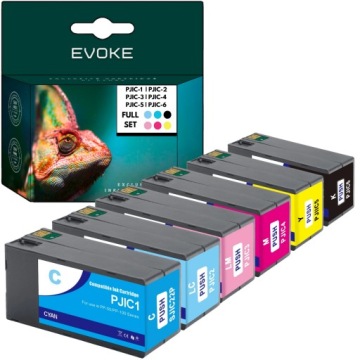 6 x Inkoust pro tiskárnu Epson PJIC1 PJIC2 PJIC3 PJIC4 PJIC5 PJIC6
