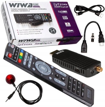 Dekoder Tuner Telewizji Naziemnej DVBT2 HEVEC MINI