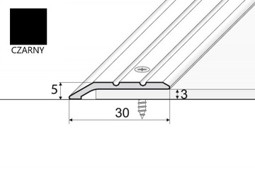 Listwa progowa A01 30mm EFFECTOR Czarny 90CM