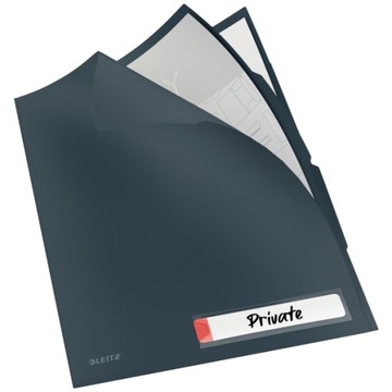 FOLDER A4 LEITZ COSY SZARA 3 PRZEGRODY