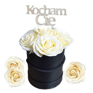 DUŻE MYDLANE RÓŻE FLOWER BOX PREZENT DZIEŃ BABCI