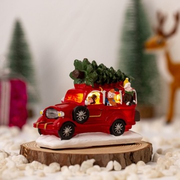 SAMOCHÓD W ŚWIATŁA LED ŻYWICA OZDOBA NA BIURKO