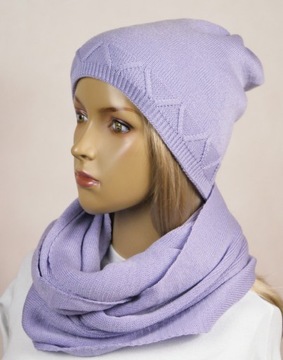 KOMPLET CZAPKA + KOMIN bez pompona # 23