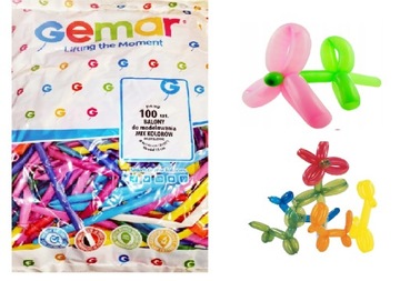 Balony do modelowania D4 rurki włoskie animator GEMAR party urodziny 100szt