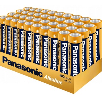 40x NAJMOCNIESZE baterie alkaliczne PANASONIC POWER LR6 AA 10 lat ważności
