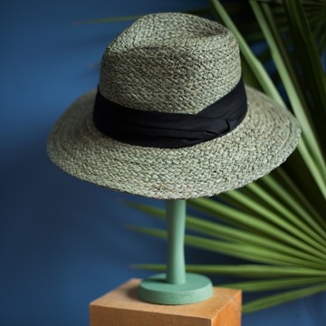 Женская шляпа из рафии, темно-синяя, натуральная, воздушная, легкая, пляжная, летняя