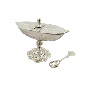 ŁÓDKA LITURGICZNA, WYS. 13CM, SZER. 17CM, NIKIEL