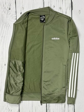 ADIDAS Bluza Track Rozpinana Damska 3 Stripes Logowana Khaki r. S